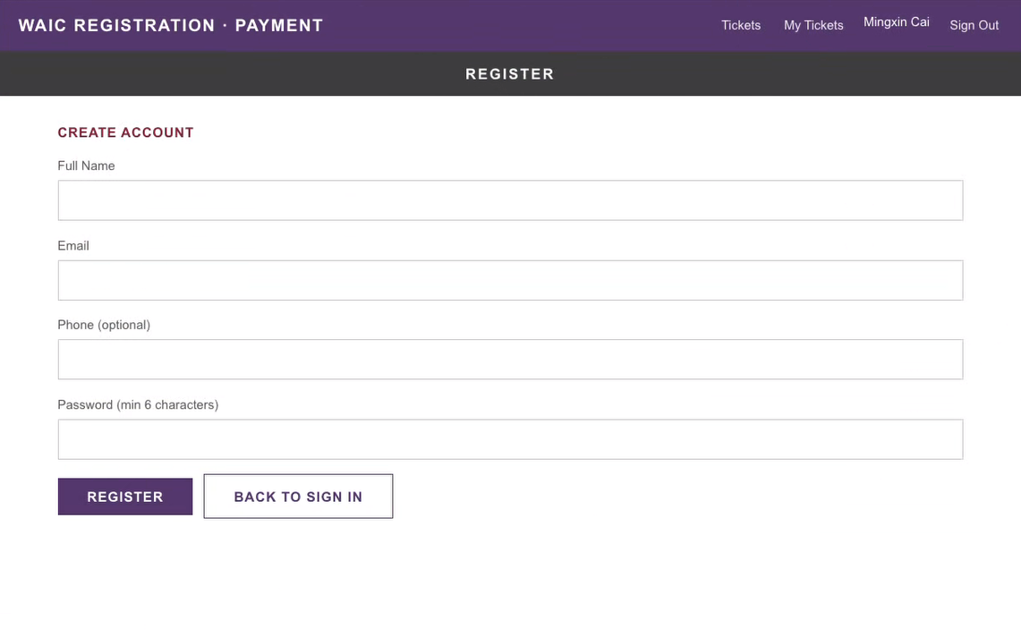 Create Account