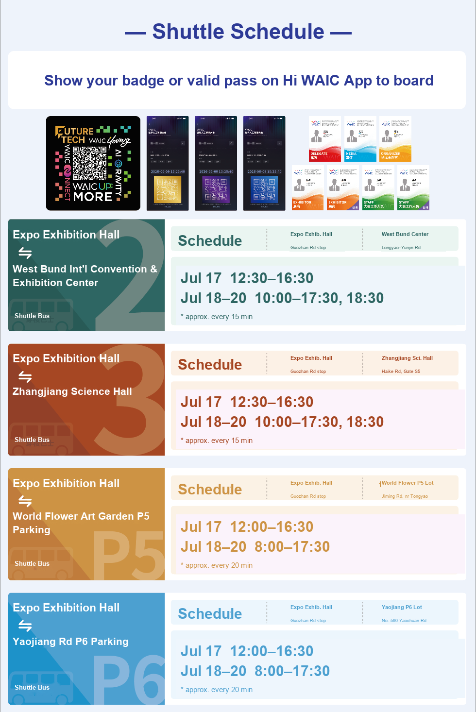 Free shuttle bus routes